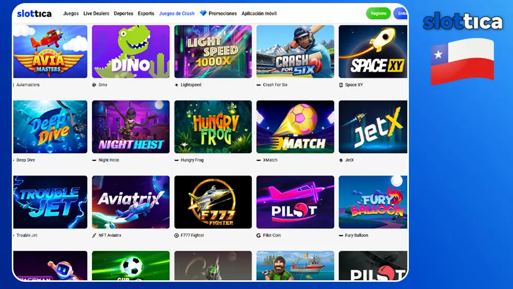 Opciones de Juego en el Casino Slottica de Chile
